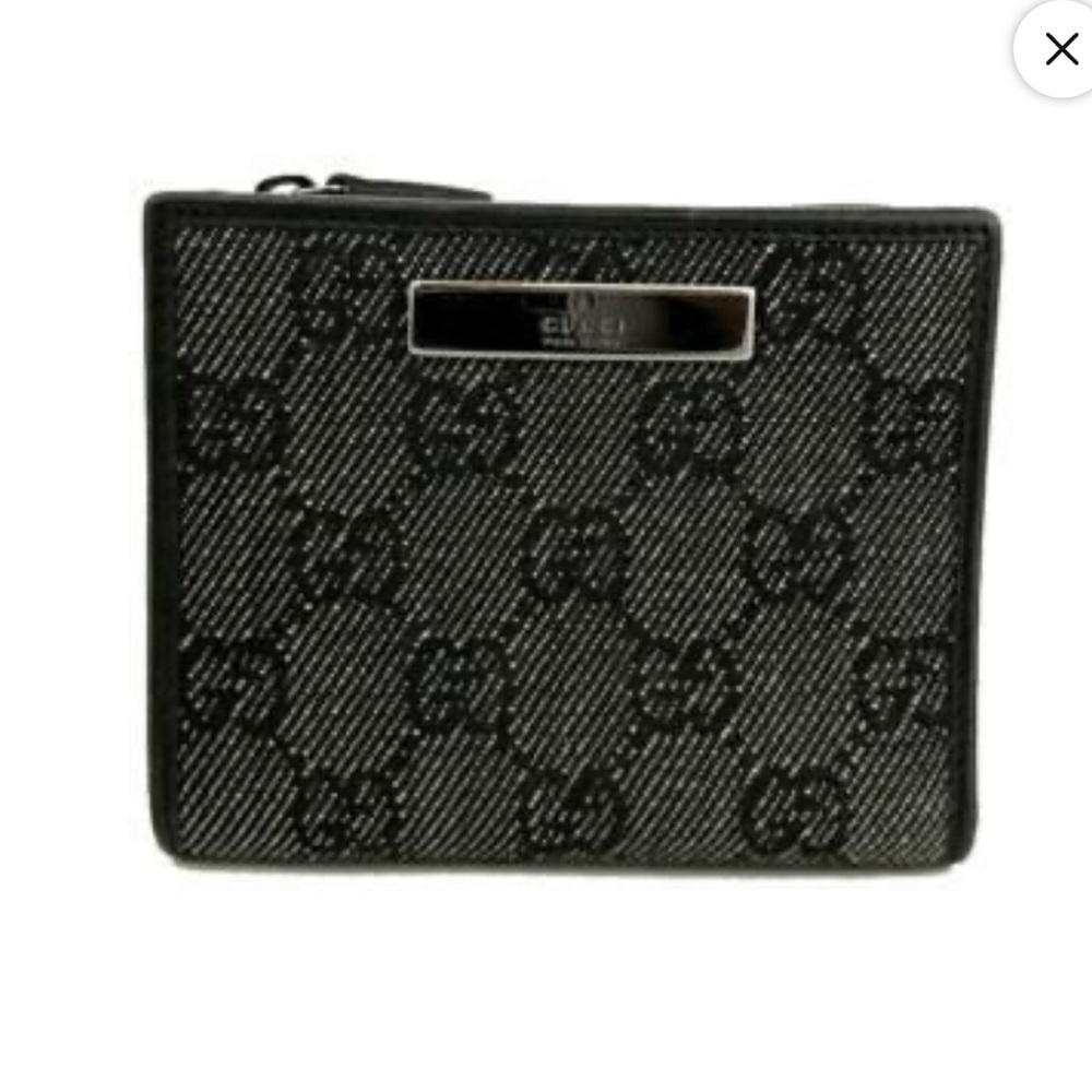 Gucci Canvas / Leather Black Wallet